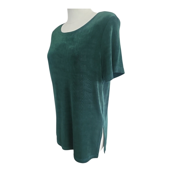 Vintage Softwear by Mark Singer Green Shoulder Pad Top Made in USA Size M - Picture 5 of 10